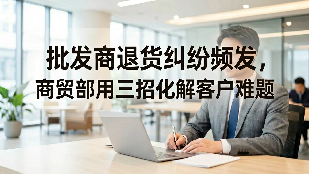 批发商退货纠纷频发，商贸部用三招化解客户难题