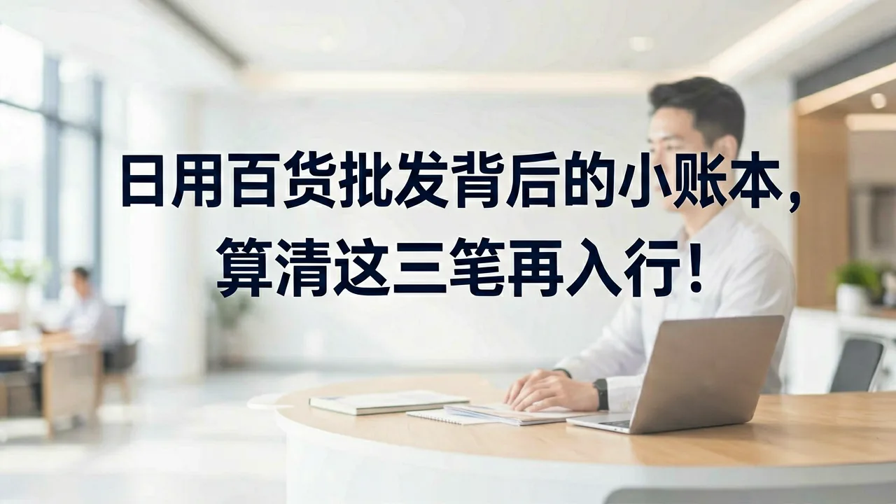 日用百货批发背后的小账本，算清这三笔再入行